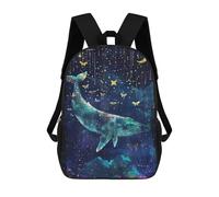 sinyumoney Whale Dreams in Starry Night Children's Backpacks 17inch School Backpack 3D Printed Bag Bookbag for Kids Travel Rucksacks Boy Girl Book Bags Kids School Bag