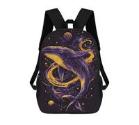 sinyumoney Whale Galaxy Art Print-2 Backpack School Bag High Secondary School Bags Casual Backpack for Teenage Girls Boys Women Men 17inch