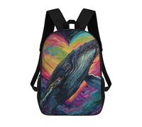 sinyumoney Whale Heart Painting Artwork Backpack School Daypacks Business Backpack Water Resistant Bookbag for Boys/Girls/Teenagers 17inch