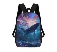 sinyumoney Whale in A Colorful Ocean Backpack School High Secondary School Bags Casual Backpack for Men, Women & Teenage Boys 17inch