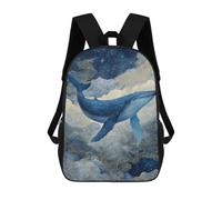 sinyumoney Whale in Clouds Art Print Backpack School Lightweight Airport College Students Back Pack for Girl, Teen Girls 17inch