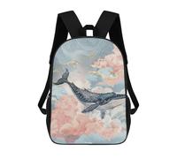 sinyumoney Whale in Clouds Fantasy Art Print Backpack School Lightweight Airport College Students Back Pack for Girl, Teen Girls 17inch