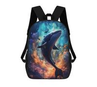 sinyumoney Whale in Cosmic Dance Kids Backpacks Children Bag,Anime Bag,Large Capacity Kids Backpack, 3D Printed Children's,Student Schoolbag,Kids Boys Girls School Bag 17inch