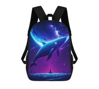 sinyumoney Whale in Cosmic Ocean-1 Backpacks Kids School Backpack School Bag 3D Printed School Bag for Boys Elementary And Middle School Students 17inch