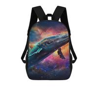 sinyumoney Whale in Cosmic Sky-1 Backpack School Fashion Stationery Backpack Waterproof Casual Daypacks for Men, Women & Teenage Boys 17inch