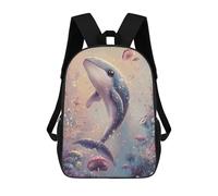 sinyumoney Whale in Fantasy Mushroom Garden-1 Backpack School Bag Lightweight Airport College Students Back Pack for School/Work/Travel 17inch