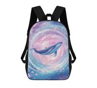 sinyumoney Whale in Pastel Galaxy School Bags Rucksack Casual Daypacks School Work Travel Bag for Teenage Girls Boys Women Men 17inch
