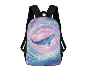 sinyumoney Whale in Pastel Galaxy School Bags Rucksack Casual Daypacks School Work Travel Bag for Teenage Girls Boys Women Men 17inch