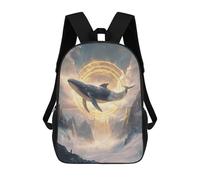 sinyumoney Whale in Sky with Glowing Circle Rucksack Water Resistant Computer Rucksack for Camping Outdoor Adventures And Daily Travel 17inch