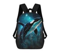 sinyumoney Whale in Space Art Print-3 Backpack School Bag Secondary Causal Travel High School Bags for Camping Outdoor Adventures And Daily Travel 17inch