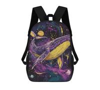 sinyumoney Whale in Space Art Print-4 School Backpack Fashion Stationery Backpack Waterproof Casual Daypacks for Men/Women 17inch