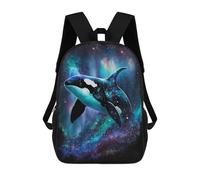 sinyumoney Whale in Space Art Print-7 3D Printed Children's School Backpack for Kids High Capacity Travel Rucksacks 17 Inch Book Bags Kids