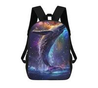 sinyumoney Whale in Space Artwork-1 School Backpack Lightweight Airport College Students Back Pack for Boys/Girls/Teenagers 17inch