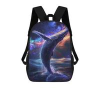 sinyumoney Whale in Space Artwork Backpack School Water Resistant Travel Backpack Computer Bag - Perfect for Travel, Work And Daily Use 17inch
