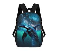 sinyumoney Whale in Space Artwork Backpack School Water Resistant Travel Backpack Computer Bag - Perfect for Travel, Work And Daily Use 17inch