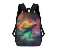 sinyumoney Whale in Space Nebula-1 School Backpack 3D Printed Children's 17inch Backpacks Bag Bookbag for Kids Boy Girl Book Bags Kids School Bag Travel Rucksacks