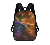 sinyumoney Whale in Space Nebula School Backpack Lightweight Schoolbag Dayback Bookbag College for Camping Outdoor Adventures And Daily Travel 17inch