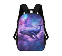 sinyumoney Whale in Space Wallpaper-1 Backpack School Large School Backpack for Boys for Teenage Girls Boys Women Men 17inch
