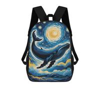sinyumoney Whale in Starry Night Sky Backpack School Rucksack Casual Daypacks School Work Travel Bag for Men/Women 17inch