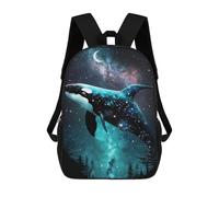 sinyumoney Whale in Starry Sky Backpack for School 3D Printed Boys Girls School BagChildren Bookbag Travel Rucksack 17inch