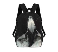 sinyumoney Whale in The Deep Backpack School Bag Large Water Resistant Laptop Backpack for Girls Boys Teenage 17inch
