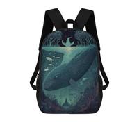 sinyumoney Whale in The Deep Sea School Bags Water Resistant School Bag Business Backpack for Boys/Girls/Teenagers 17inch