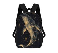 sinyumoney Whale in The Stars School Backpack School Secondary High School College Backpack Travel for Men/Women 17inch