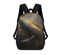 sinyumoney Whale Magic Rucksacks 3D Printed Children Backpacks Fashion Casual Daypack Cute Travel Bags Outdoor Casual Daypack for Boy And Girl 17inch