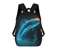 sinyumoney Whale of A Tail Light Show School Backpack High Secondary School Bags Casual Backpack for Girls Boys Teenage 17inch