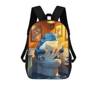 sinyumoney Whale on The Toilet Funny Backpack School Bag Secondary Causal Travel High School Bags - Perfect for Travel, Work And Daily Use 17inch