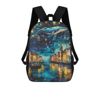 sinyumoney Whale Overhead Fantasy Scene Backpack School Bag Rucksack Casual Daypacks School Work Travel Bag for Teenage Girls Boys Women Men 17inch