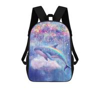 sinyumoney Whale Rainbow Fantasy Art Print School Bags Computer Rucksack for School/Work/Travel for Camping Outdoor Adventures And Daily Travel 17inch