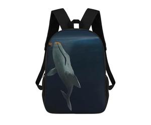sinyumoney Whale Save Fox Backpack 3D Printed School Bag For Boys High Capacity Travel Backpacks Book Bags Boys School Bag Mochila 17inch