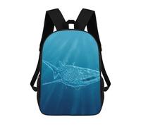 sinyumoney Whale Shark 3D Printed Children's School Backpack for Kids High Capacity Travel Rucksacks Book Bags Kids School Bag Back Pack 17inch