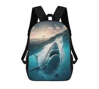 sinyumoney Whale Shark Backpacks Kids School Backpack School Bag 3D Printed Fashion School Bags for Boys Elementary And Middle School Students 17inch