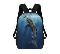 sinyumoney Whale Shark Backpacks Kids School Backpack School Bag 3D Printed School Bag for Boys Elementary And Middle School Students 17inch