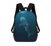 sinyumoney Whale Shark in Deep Blue Ocean Backpack School Large School Backpack for Boys - Perfect for Travel, Work And Daily Use 17inch