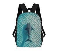sinyumoney Whale Shark in Turquoise Water Backpacks Kids School Backpack School Bag 3D Printed School Bag for Boys Elementary And Middle School Students 17inch