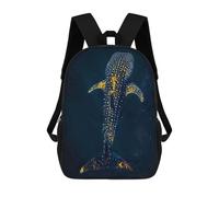 sinyumoney Whale Shark Underwater Children's School Backpack Fashion Casual Children's Backpacks 3D Printed School Bags Boy Large Backpack 17inch