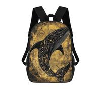 sinyumoney Whale Stained Glass Art Backpack 3D Printed School Bag For Boys High Capacity Travel Backpacks Book Bags Boys School Bag Mochila 17inch