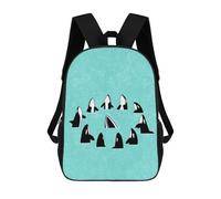 sinyumoney Whale War Backpacks Kids Student Schoolbag,3D Printed Backpacks,Elementary And Middle School Students Backpacks for Boys Girls 17inch