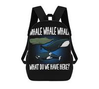 sinyumoney Whale Whale Whale Children's Backpacks School Backpack 3D Printed Backpack for Kids Travel Rucksacks Book Bags Kids School Bag 17inch