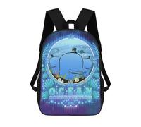 sinyumoney Whales of Wonder School Bags High Secondary School Bags Casual Backpack for Campus Outdoor Travel Sports 17inch