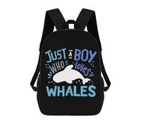 sinyumoney Whales Whale Lover Backpack 3D Printed Kids School Backpack High Capacity Travel Backpacks Book Bags Kids Backpack 17inch