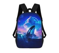 sinyumoney Whats In Above The Sea Children's School Backpack 3D Printed for Kids Travel Rucksacks Book Bags for Boys Elementary School Students 17inch