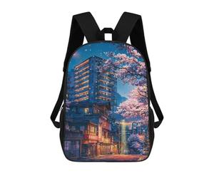 sinyumoney When The Sakura Bloom School Backpack Lightweight Schoolbag Dayback Bookbag College for Teenage Girls Boys Women Men 17inch