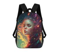 sinyumoney Whimsical Autumn Portrait School Bags Large Water Resistant Laptop Backpack for Campus Outdoor Travel Sports 17inch