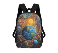 sinyumoney Whimsical Cosmic Painting Backpack School Bag Secondary Causal Travel High School Bags - Perfect for Travel, Work And Daily Use 17inch