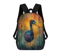 sinyumoney Whimsical Dodo 3D Printed School Backpack Casual Children's Backpacks 3D Printed School Bag for Boys Elementary And Middle 17inch