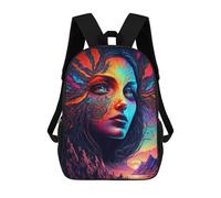 sinyumoney Whimsical Fantasy Portrait Backpack School Backpack Kids School Bag Large Capacity Kids Backpack for School Rucksack 3D Book Bag Gifts for Kids 17inch